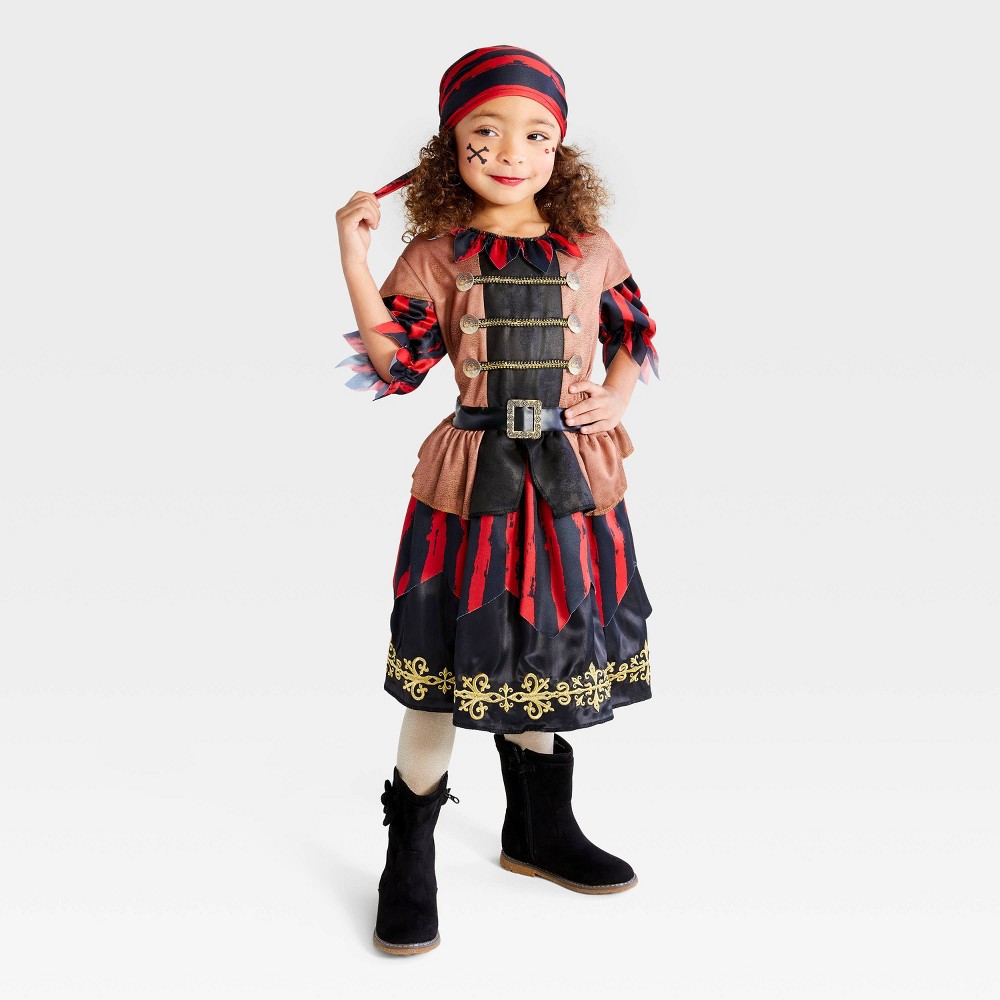 Halloween Toddler Pirate Halloween Costume Dress with Headpiece 4-5T - Hyde & EEK! Boutique
