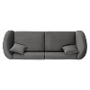 NicBex 87.25 Inch Modern Velvet Curved Sofa with 2 Throw Pillows for Living Room,Bedroom,Office,Apartment - 4 of 4