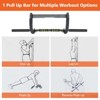Wall Mounted Pull Up Bar Exercise Chin Bar Portable Dip Bars Multifunctional Strength Training for Indoors Home Gym Fitness Exercise Black One Size - 3 of 4
