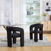 Set of 2 Upholstered Accent Chair Dining Chair Padded Armchair Barrel Chair Cozy Reading Chair - ModernLuxe - 2 of 4