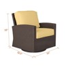 Cabo Swivel Glider Club Chair, 8 mm Willow Flat Wicker Patio Furniture, 32.5 in L x 31 in W x 33 in H - 3 of 4