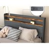 Kumasinova Full/Queen Bed Frame with 4 Drawers,Upholstered Platform Bed Frame with LED Headboard,Bed Frame Full/Queen Size with Charging Station - 4 of 4