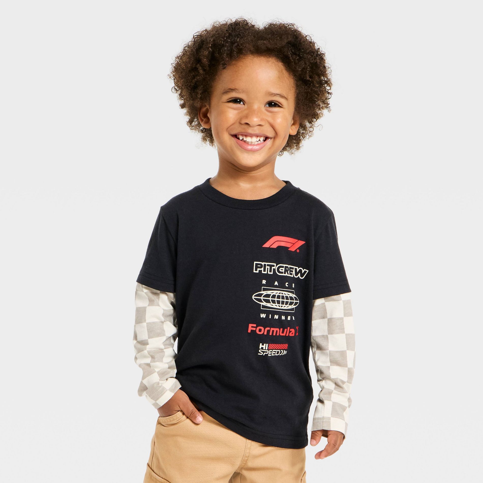 Toddler Boys' Formula 1 Long Sleeve T-Shirt - Black