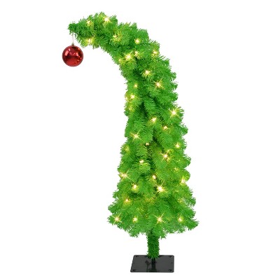 Puleo 4' Pre-Lit Artificial Whimsical Christmas Tree