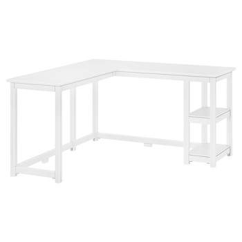 Max & Lily Corner Desk with Shelves, 47 inch