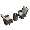 UPTION 3-Piece Wicker Outdoor Seating Group with Fire Pit - 3 of 4