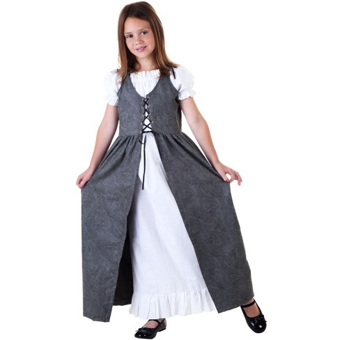 Halloweencostumes.com Large Girl Girls Renaissance Faire Costume, Gray 