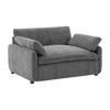 Merax Oversized Chenille Single Sofa Chair with Deep Seat and Throw Pillows - 2 of 4