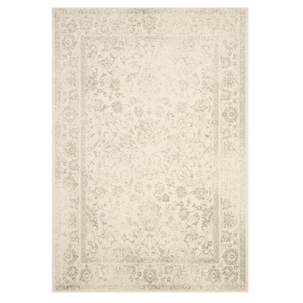 6'x9' Ivory/Sage Medallion Loomed Area Rug - Safavieh
