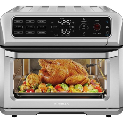 Chefman 12-in-1 Air Fryer Oven Combo w/ Probe Thermometer, 20 Qt Capacity - Stainless Steel