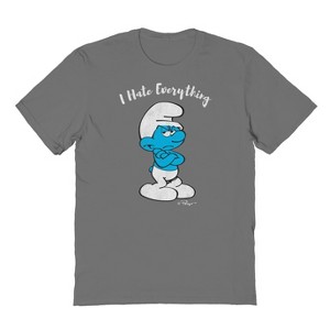 The Smurfs Men's Hate Everything Short Sleeve Graphic Cotton T-shirt - 1 of 1
