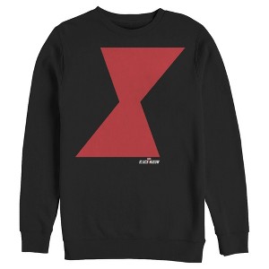 Men's Marvel Black Widow Bold Hourglass Sweatshirt - 1 of 3