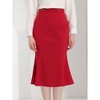 Allegra K Women's High Waist Ruffle Hem Fishtail Mermaid Midi Bodycon Skirt - 2 of 4