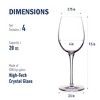 Luigi Bormioli Crescendo Bordeaux Wineglasses, Set of 4 - 20 Oz. Lead-Free Crystal with Titanium Reinforced Stems - Made in Italy, Dishwasher Safe - 2 of 4