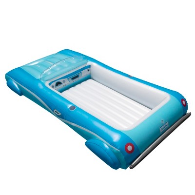 Swimline 105” Blue Classic Convertible Car Swimming Pool Lounger Float