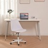Adjustable Rolling Chair With Wheels, Armless Office Chair, Ergonomic Computer Desk Chair With Wheels, Support Swivel Task Chair - 2 of 4