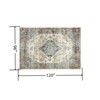 SEVOBAL Rug Indoor and Outdoor Area Rug Vintage Large Non-slip Rug For Living Room Kitchen Bedroom, Blue, 120"*96"*0.31" - 3 of 4