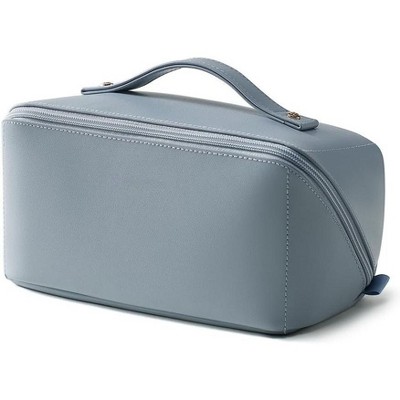 Large Capacity Cosmetic Bags for Women,Waterproof Portable Pouch Open Flat Toiletry Bag(Medium)