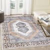 5'x7' Washable Vintage Living Room Rugs, Soft Non Slip Accent Bedroom Carpet, Large Low Pile Floor Cover for Dining Room, Light Orange - 3 of 4