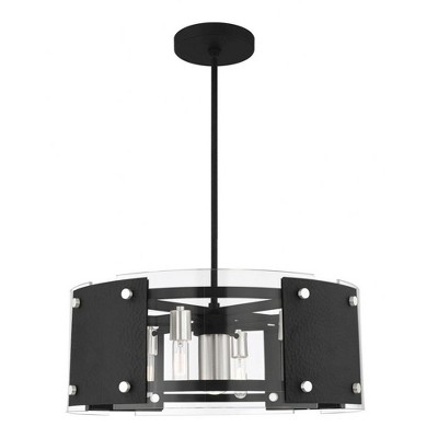Livex Lighting Barcelona 6 - Light Chandelier in  Black/Brushed Nickel