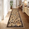Acekool Washable Tiger Area Rug, Non-Slip Low Pile Botanical Animal Print Carpet for Living Room Bedroom Nursery Office, Soft & Foldable - 4 of 4