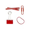 JAM Paper Desk Supply Assortment Red 1 Rubber Bands 1 Small Binder Clips 1 Staples & 1 Small Paper - 2 of 2