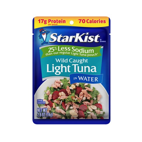 StarKist Reduced Sodium Chunk Light Tuna in Water Pouch - 2.6oz - image 1 of 4