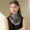 Anna-Kaci Women's Paisley Print Silky Scarf with Lightweight Soft Fabric Versatile Square Neck Accessory - 2 of 4