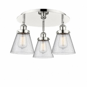Cone - 3 Light Flush Mount In Art Deco Style-9.25 Inches Tall and 18 Inches Wide - 1 of 1