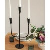 Slickblue Decorative Hand Forged Iron Candelabra, Brass/Black Candle Holder for Home and Special Occasions - 3 of 3