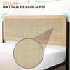 Boho Bed Frame with Natural Rattan Headboard & Solid Wood Footboard - Under Bed Storage Space - 3 of 4