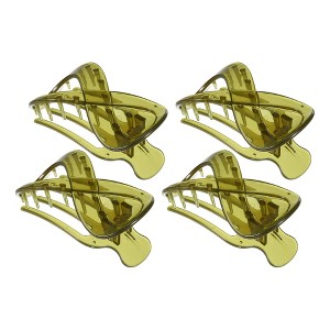 Unique Bargains Women's Plastic Hair Claws 3.39"x1.89"x0.91" 4 Pcs - 1 of 4