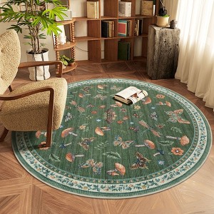 Floral Washable Rug - 1 of 4