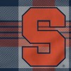 NCAA Syracuse Orange Plaid Steel Royal Plush Faux Shearling Blanket - 3 of 3