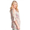 Women's Floral Crochet Washed Top - Oddi - 3 of 3