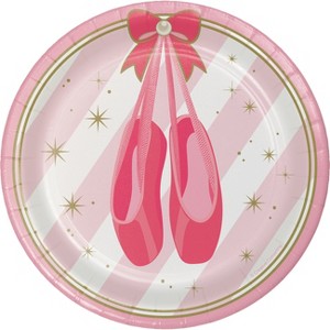 24ct Ballet Dessert Plates Pink
