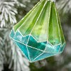 Faceted Colored Ornament Multicolor 4"H Glass Set of 3 - 2 of 2