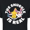 Women's - Pokémon - The Snuggle Is Real Pikachu And Sylveon Cropped Graphic T-Shirt - 2 of 4