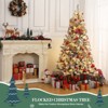 6 Ft Pre-Lit Snow Flocked Artificial Christmas Tree with 250 Warm White Lights, 800 Braches - 2 of 4