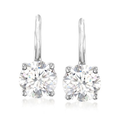 Ross-Simons 3.20 ct. t.w. Moissanite Earrings in Sterling Silver