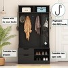HDZNVF Hall Tree with 6 Hooks,Coat Hanger, Black - 4 of 4