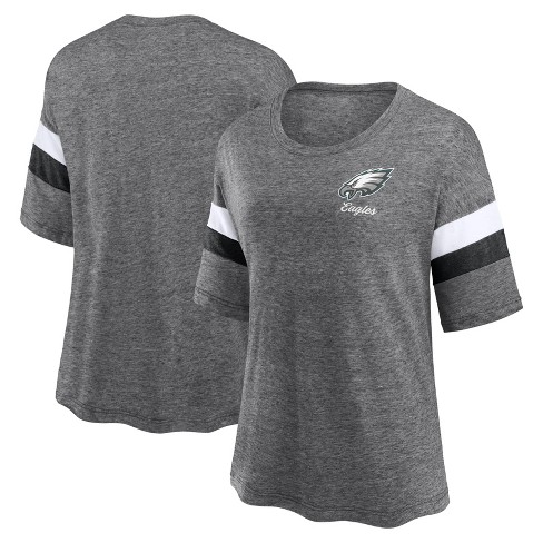 NFL Philadelphia Eagles Women's Weak Side Blitz Marled Left Chest Short Sleeve T-Shirt - S