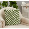 Saro Lifestyle Tufted Pom Pom Pillow - Poly Filled, 20" Square, Green - 3 of 3