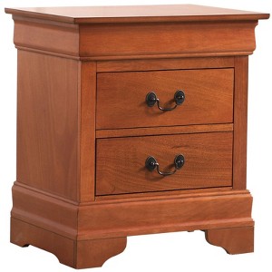NicBex Nightstand with 2 Drawers Wooden Small Bedside Table with Metal Handles for Bedroom,Living Room - 1 of 4