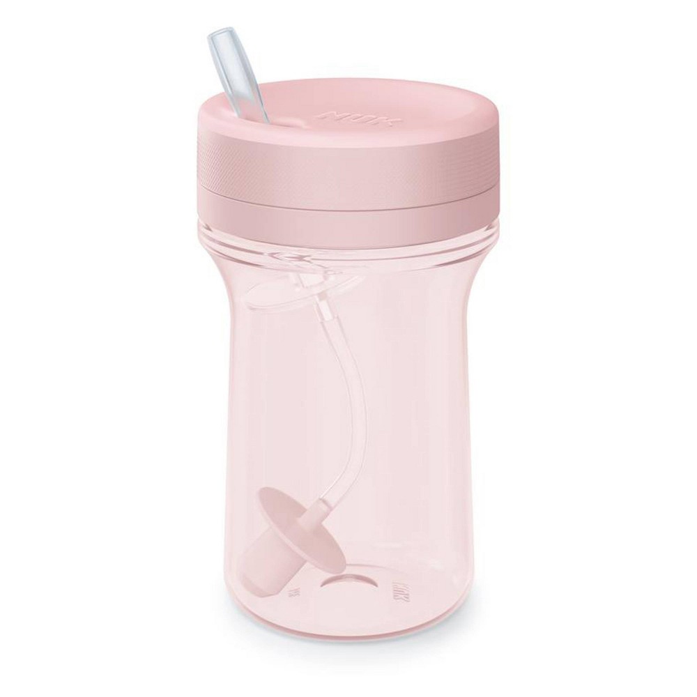 Photos - Baby Bottle / Sippy Cup NUK for Nature Everlast Weighted Straw Cup - Pink - 10oz 