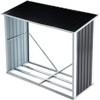 Log Storage Shed, Log Holder with Roof, Log Storage Shed, Firewood Rack for Backyard Garden Patio Porch, Anthracite Galvanized Steel 70.9" - 2 of 4