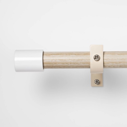 Wooden store curtain pole