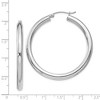 Black Bow Jewelry 4mm, Sterling Silver, Large Round Hoop Earrings - 45mm (1 3/4 Inch) - 4 of 4