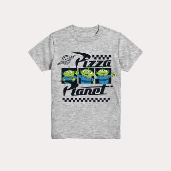Boys' Disney Pizza Planet Short Sleeve Graphic T-Shirt - Heather Gray