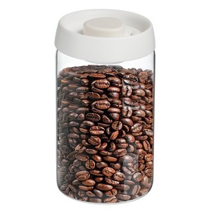 Unique Bargains Glass Airtight Vacuum Seal Coffee Bean Container - 1 of 4